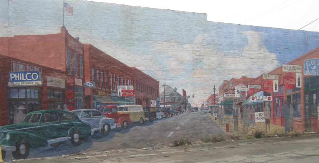 Downtown Vienna Early 1930's Mural 